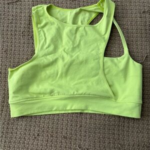 NWOT FP Movement Green Sports Bra with Racerback Design